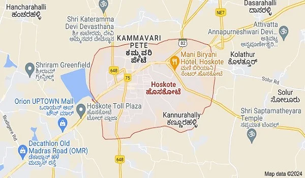 Sobha Hoskote Location Map