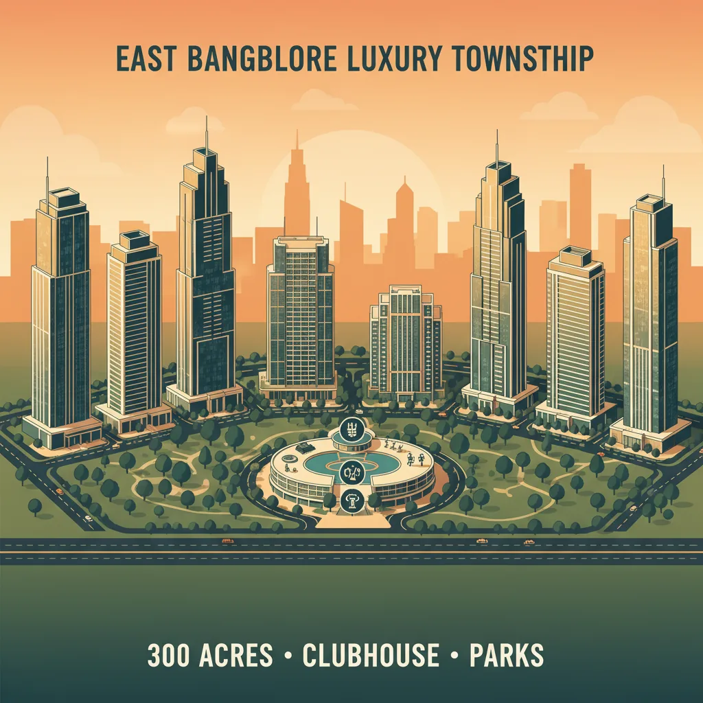Modern luxury residential towers in East Bangalore with green parks and clubhouse amenities