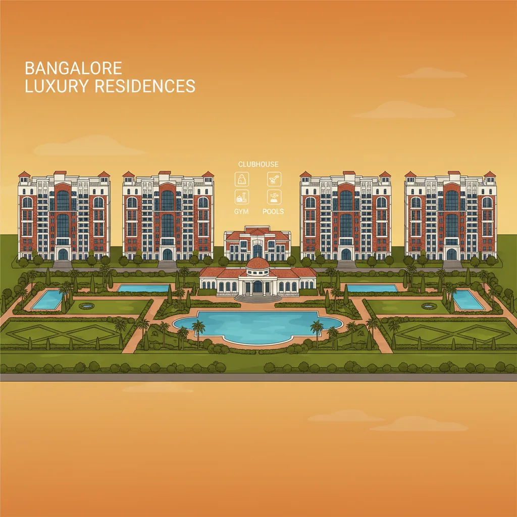 Best Sobha Projects in Whitefield 2026 - Modern luxury residential towers in Bangalore with Mediterranean and English architectural influences, green landscaped gardens, and clubhouse amenities