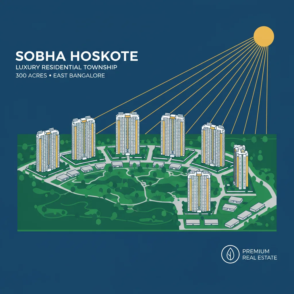 Aerial view of Sobha Hoskote luxury township in East Bangalore