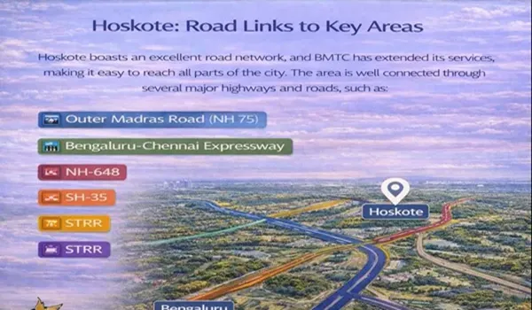 Hoskote: Road Links to Key Areas of Sobha hoskote