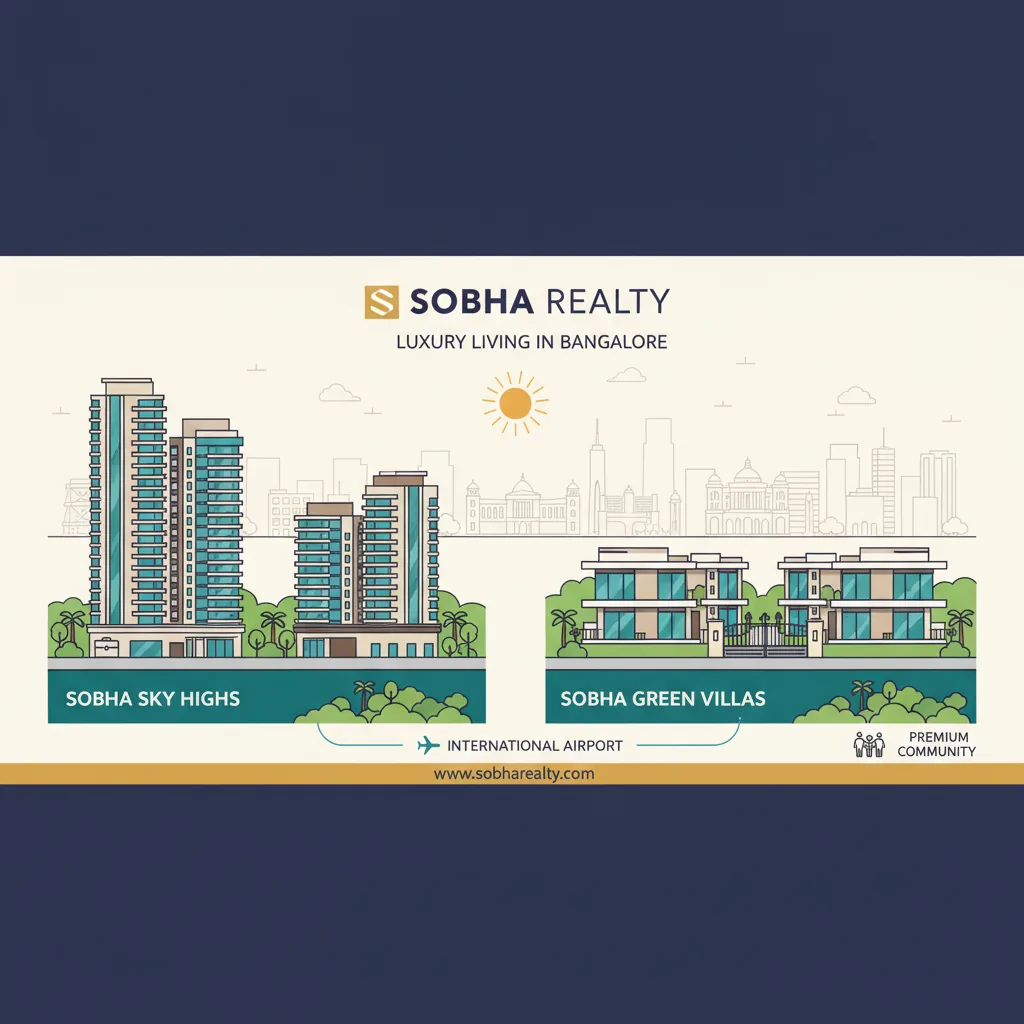 New Projects in Bangalore - Luxury residential towers and villas infographic
