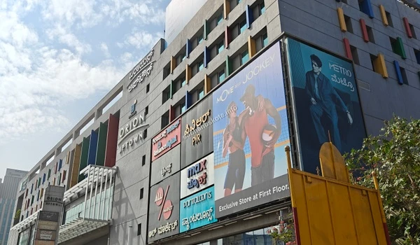 Exterior view highlighting PVR Cinemas and major retail outlets at Orion Uptown Mall near Sobha Hoskote