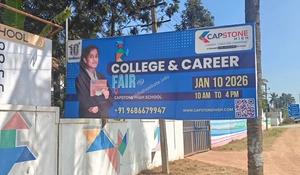 Promotional banner for the College and Career Fair at Capstone High School located near Sobha Hoskote