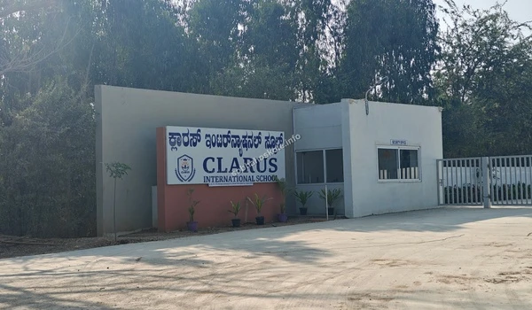 Wide view of the Clarus International School campus entrance situated in the educational zone near Sobha Hoskote