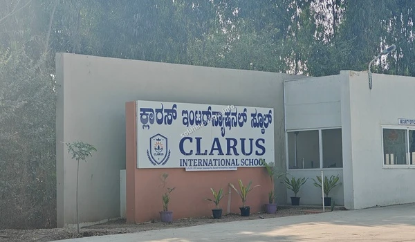 Street view showing the location of Clarus International School in close proximity to the Sobha Hoskote development