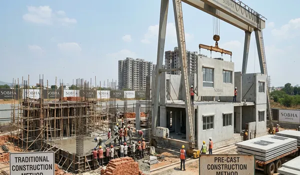  Sobha Hoskote Construction Pre cast vs Traditional Tech