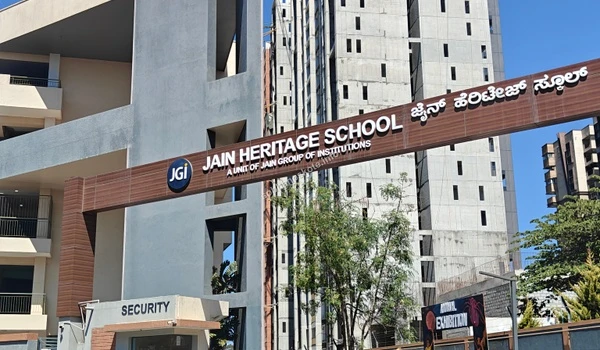View of the Jain Heritage School campus near Sobha Hoskote project site representing excellent educational connectivity in the area