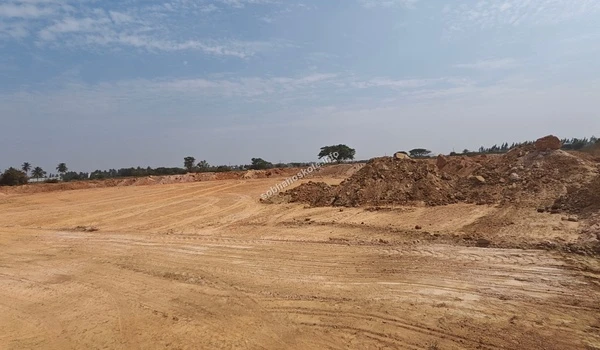 Extensive ground development and earthmoving activities across the expansive Sobha Hoskote project terrain
