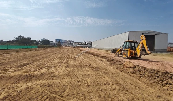 Ongoing ground operations and infrastructure development activities at the Sobha Hoskote project