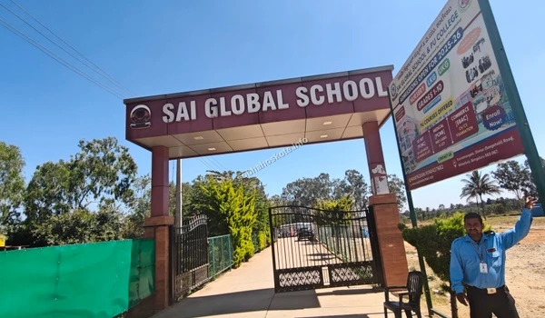 The grand entrance gateway of Jain Heritage School near Sobha Hoskote showcasing the premium educational social infrastructure available for residents
