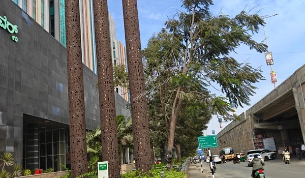 View of the main road and flyover junction leading directly to the commercial hub and Sobha Hoskote project site