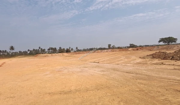 Expansive view of the land development and site leveling progress at Sobha Hoskote in Bangalore