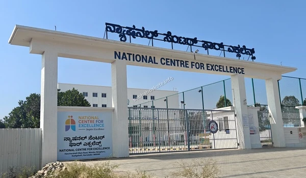 Grand main gate entrance of National Centre For Excellence school located near Sobha Hoskote