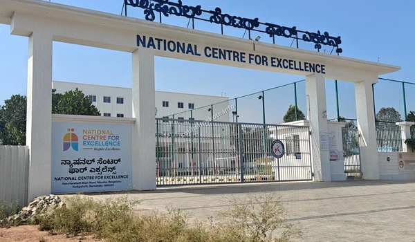 Exterior landscape and main building visibility of National Centre For Excellence close to the Sobha Hoskote project