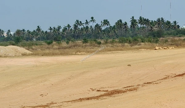 Detailed view of the graded terrain at Sobha Hoskote showcasing the precise leveling for future development