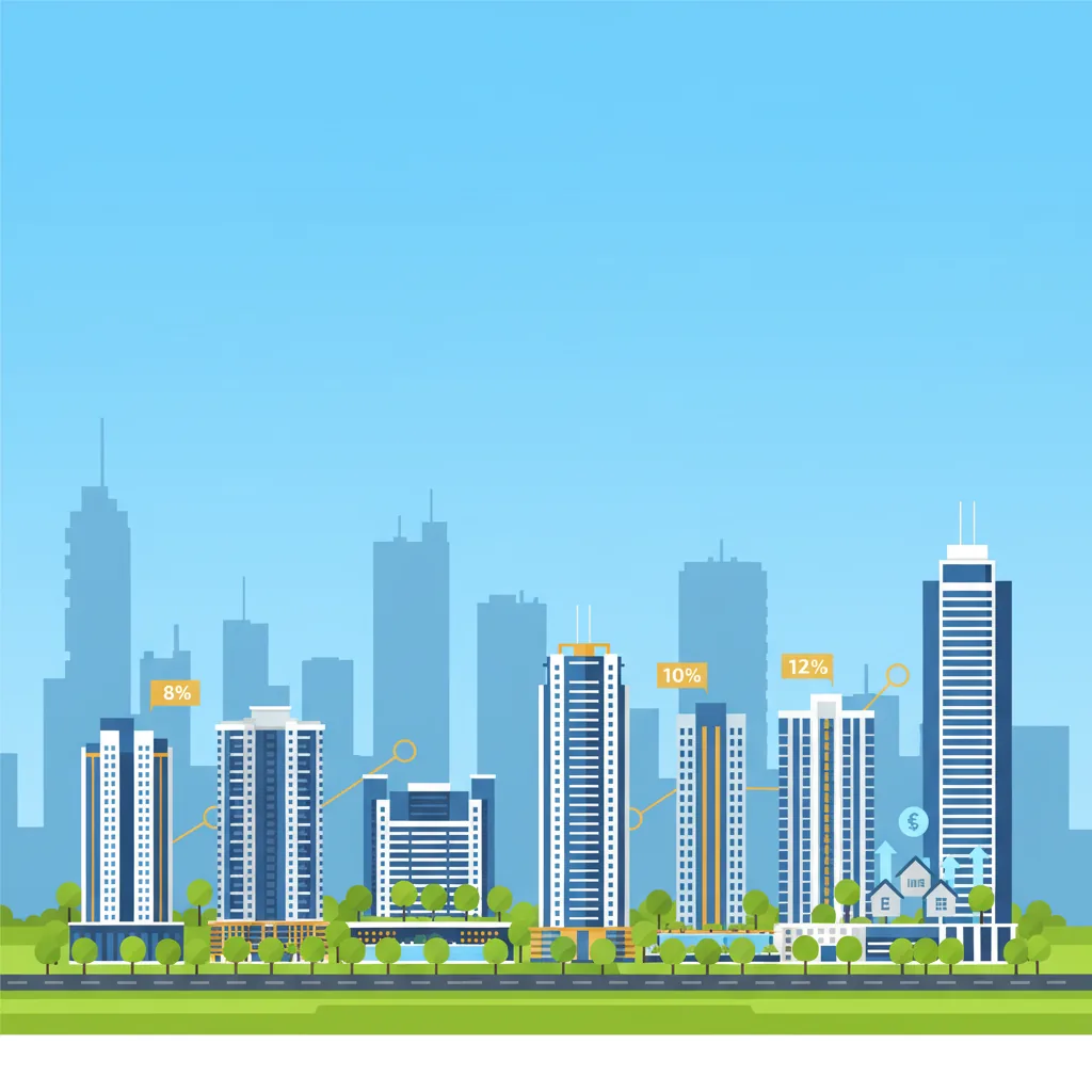 Which Investment Is Best in Bangalore? Professional infographic-style hero image for real estate investment article showing modern Bangalore cityscape with luxury gated community township