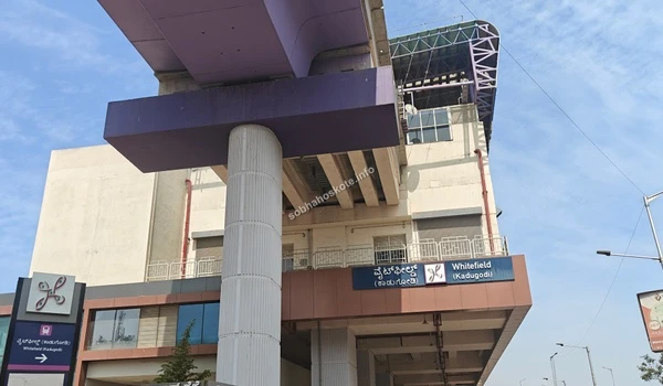 A bright day at the Whitefield Kadugodi Metro Station, the primary transit hub connecting Sobha Hoskote residents to the rest of Bengaluru.